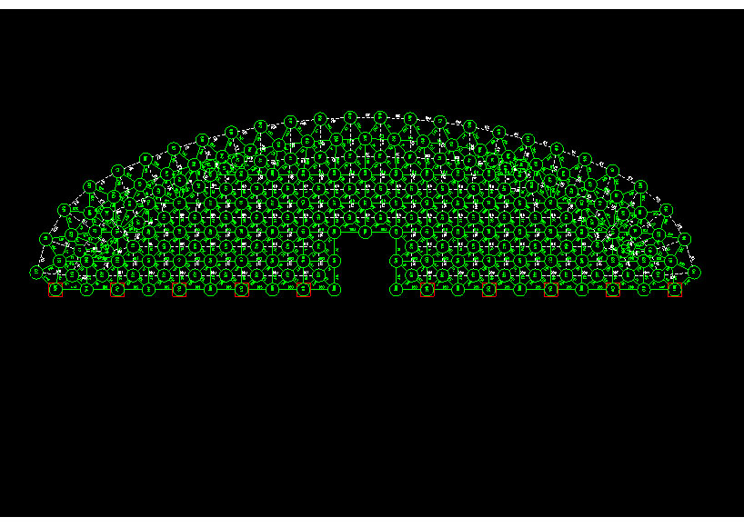 海北锡林浩特91跨，1000米长干煤棚网架设计